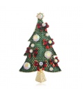 Groene kerstboom broche met strass