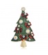 Groene kerstboom broche