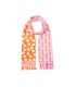  Trendy Oranje-Roze Zomer Sjaal met Hartjes - Must-have Accessoire