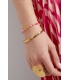  Fuchsia Roze Armband met Gouden Hartje - Koop Nu