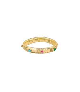 Goudkleurige Armband Met Gekleurde Steentjes - Verrijk Jouw Stijl