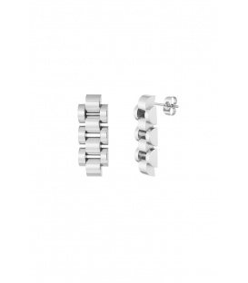 Langwerpige zilverkleur schakeloorbellen | Stijlvolle sieraden voor elke gelegenheid