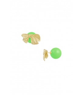 Strikjes studs oorbellen kleur - groen