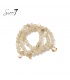 Beige kralen armband met meerdere strengen