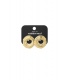 Earrings structured round - goud