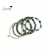 Groen gekleurde armband met meerdere strengen