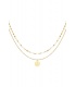 Ketting smiley day - goud SKU0217464-181 Goud Groothandel SKU0217464-181