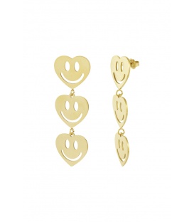 Oorbellen smiley lovers - goud SKU0292999-188 Goud Groothandel SKU0292999-188