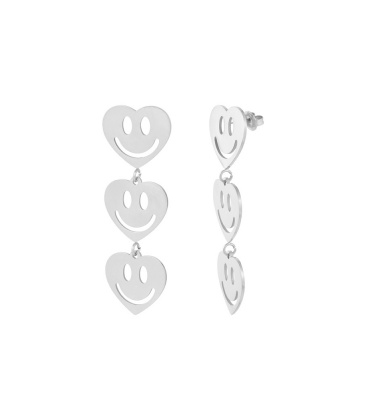 Oorbellen smiley lovers - zilver SKU0292999-118 Zilver Groothandel SKU0292999-118