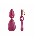 Fuchsia roze oorclips 