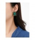  Grote groene oorclips met glasstenen rand glamoureuze oorbellen