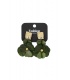 Goudkleurige oorhangers met groene bloemen hanger Elegante statement oorbellen