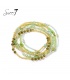 Groene armband met glas kralen en meerdere strengen