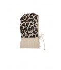 Beige balaclave met panter print