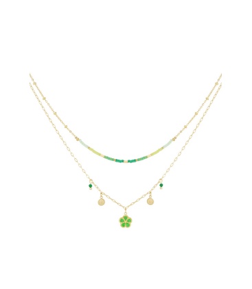 Ketting green dream - Goudkleur SKU0217653-401 Green Gold Groothandel SKU0217653-401